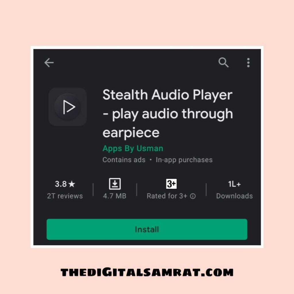 Stealth Audio Player