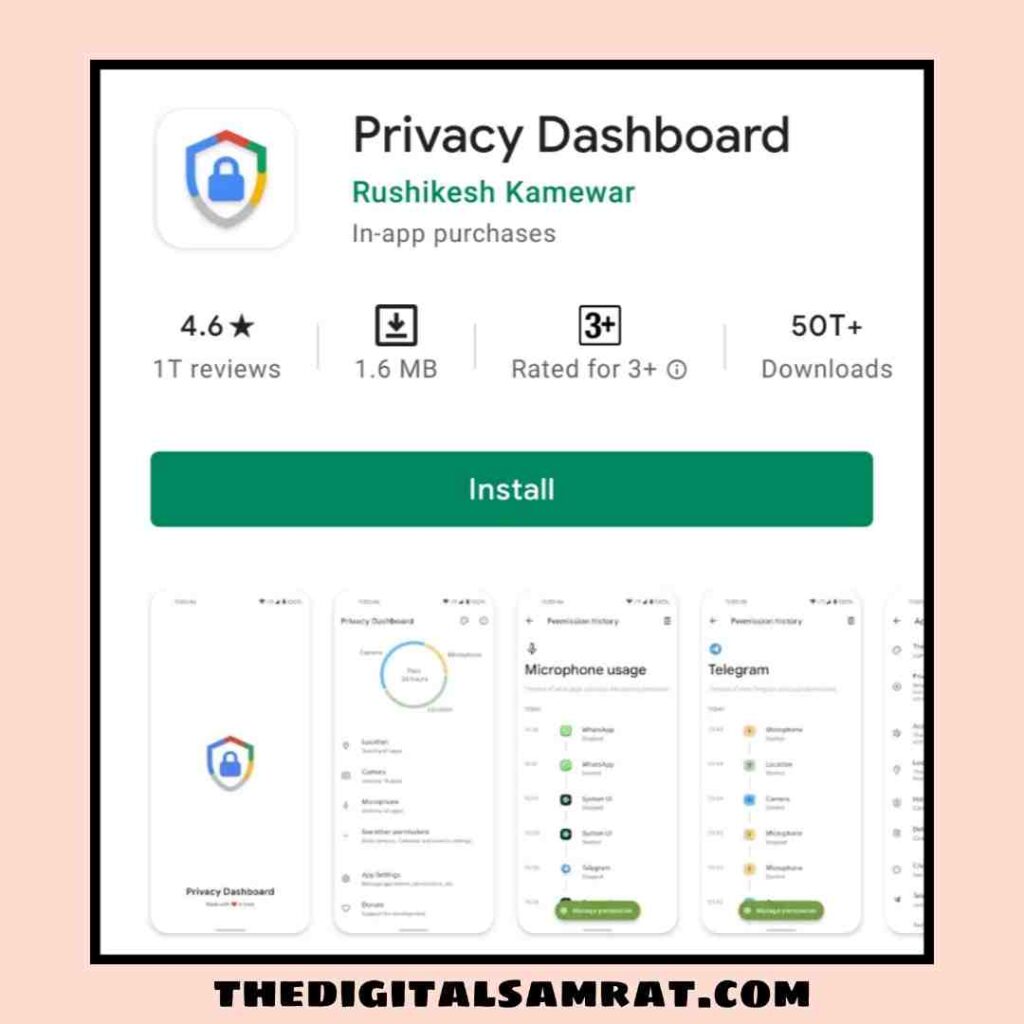 Privacy Dashboard App