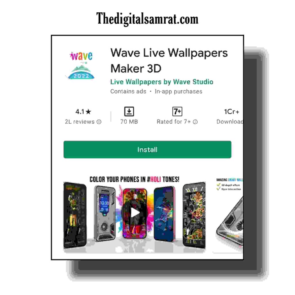 Wave Live Wallpapers App